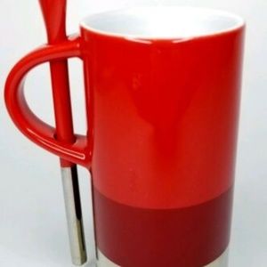 2014 Starbucks Tea Mug with Spoon in Handle 8oz